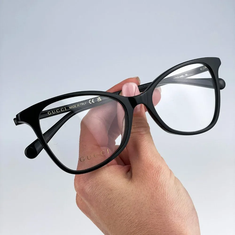 Gucci GG1360O 001 Eyeglasses Black Square Women